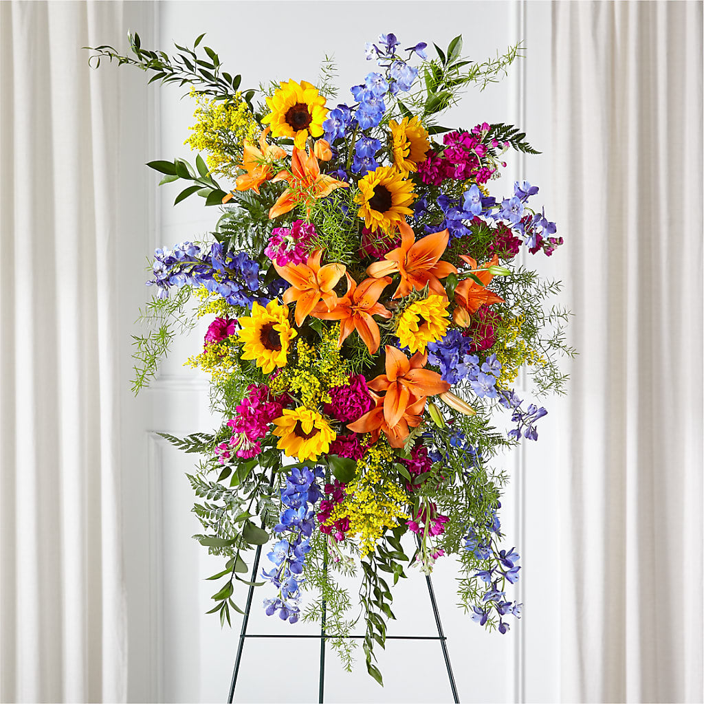 Sunlit Memories Standing Spray (Standard) – Park Avenue Florist, Orange Park FL
