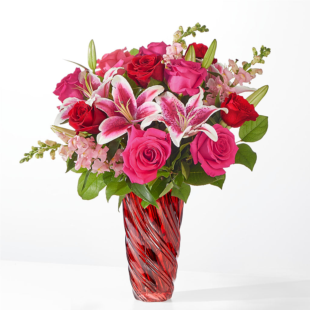 Always You Bouquet with Luxe Swirl Vase – Park Avenue Florist, Orange Park FL