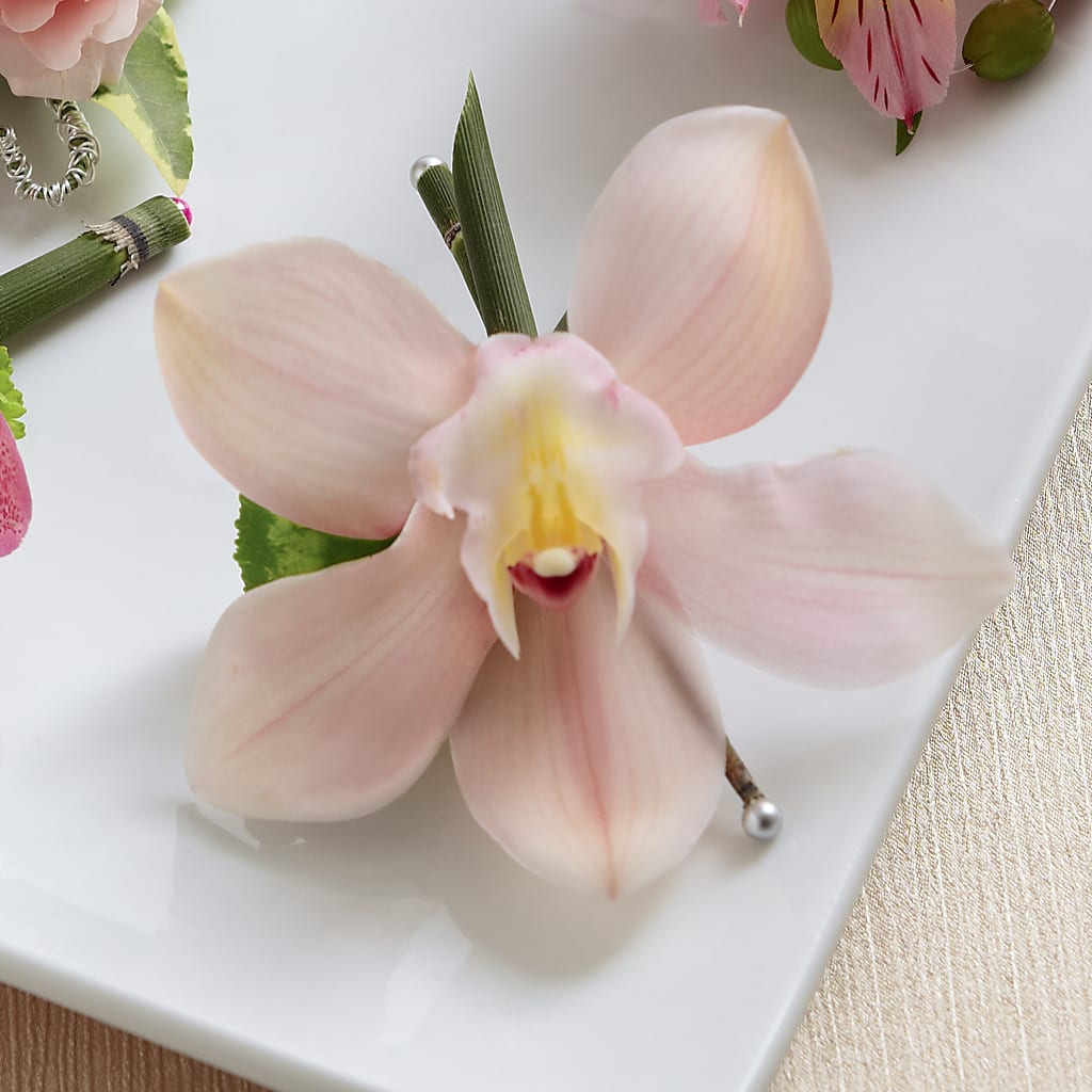 Pink Cymbidium Boutonniere – Park Avenue Florist, Orange Park FL