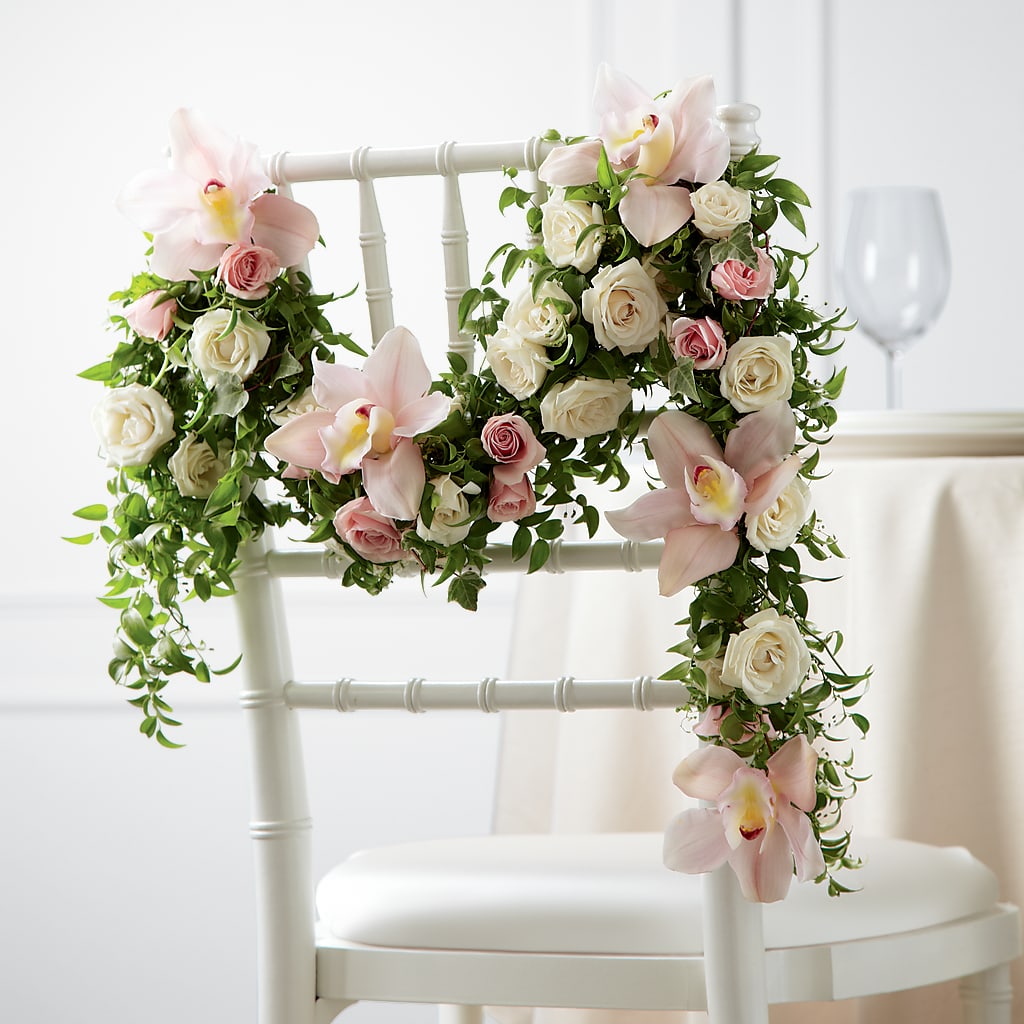 Orchid Rose Chair Décor – Park Avenue Florist, Orange Park FL