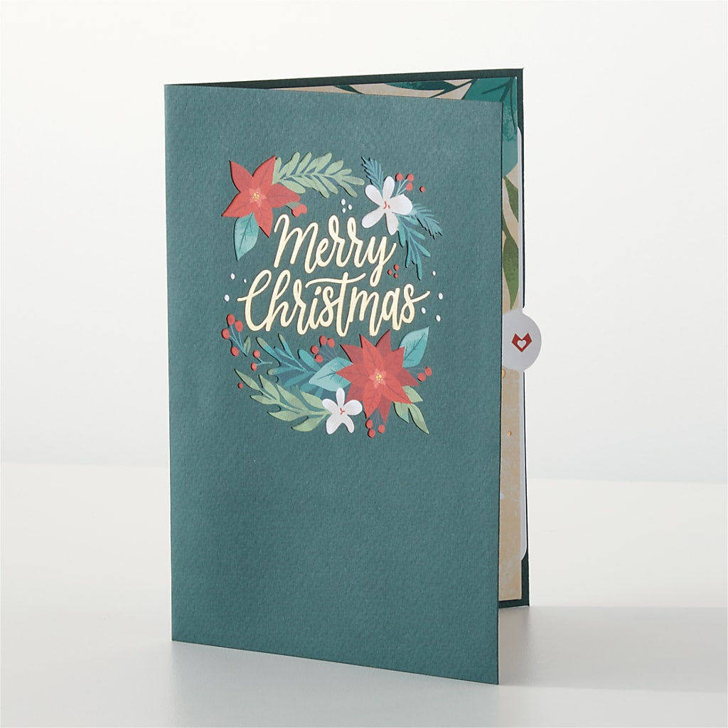 Happiest Holidays Poinsettia and Lovepop Card –  Park Avenue Florist, Orange Park FL