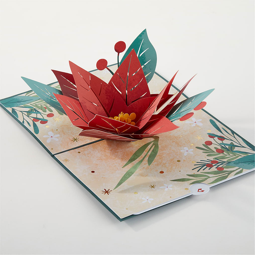 Happiest Holidays Poinsettia and Lovepop Card –  Park Avenue Florist, Orange Park FL
