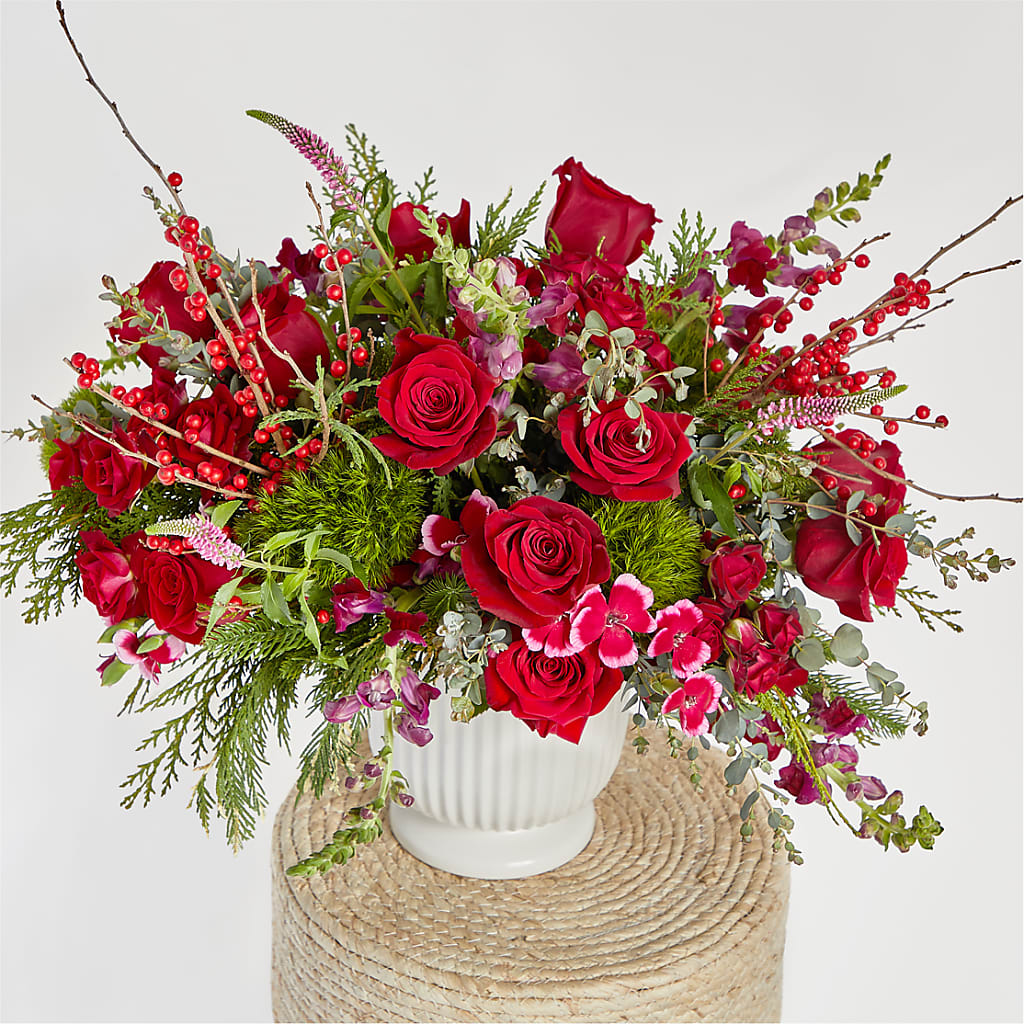 Big Red Bow Bouquet –  Park Avenue Florist, Orange Park FL