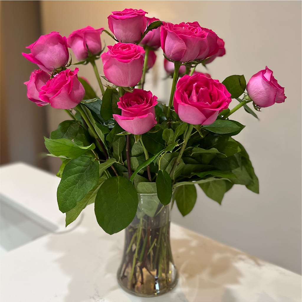 Long Stem Pink Rose Bouquet –  Park Avenue Florist, Orange Park FL