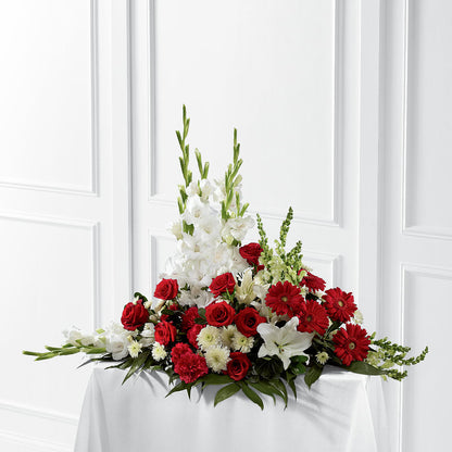 Crimson & White Arrangement –  Park Avenue Florist, Orange Park FL