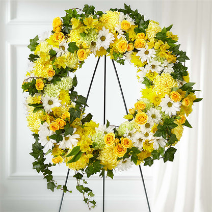 Golden Remembrance Wreath –  Park Avenue Florist, Orange Park FL