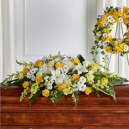 Golden Harmony Casket Spray –  Park Avenue Florist, Orange Park FL