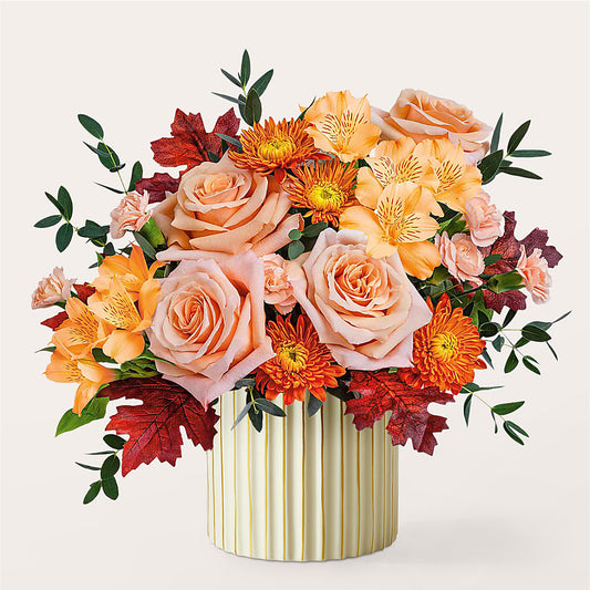Spiced Latte Bouquet with Ivory Vase –  Park Avenue Florist, Orange Park FL