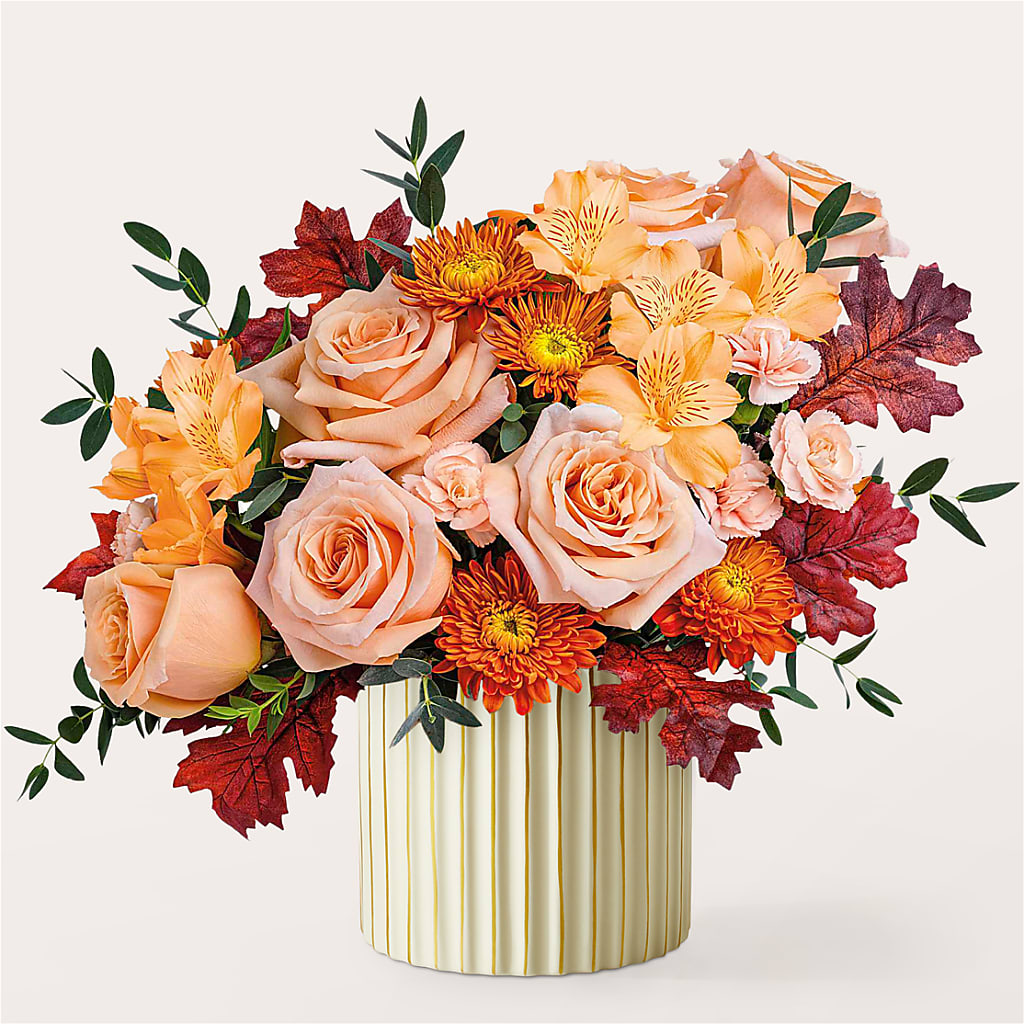 Spiced Latte Bouquet with Ivory Vase –  Park Avenue Florist, Orange Park FL
