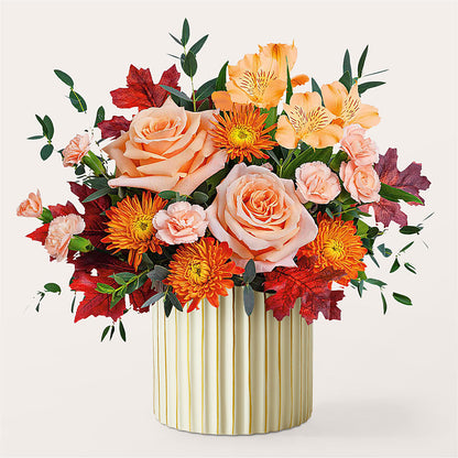 Spiced Latte Bouquet with Ivory Vase –  Park Avenue Florist, Orange Park FL
