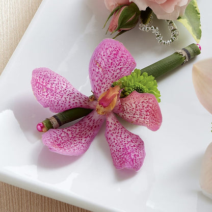 Pink Mokara Boutonniere –  Park Avenue Florist, Orange Park FL
