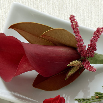 Red Calla Boutonniere –  Park Avenue Florist, Orange Park FL